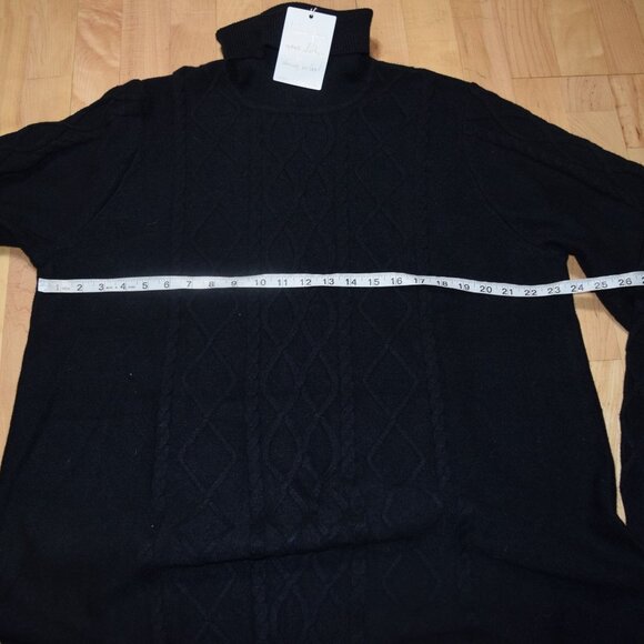 New! show me your MUMU Women's Sz XXL Montreal Mini Dress Black Sweater Dress - Picture 5 of 6